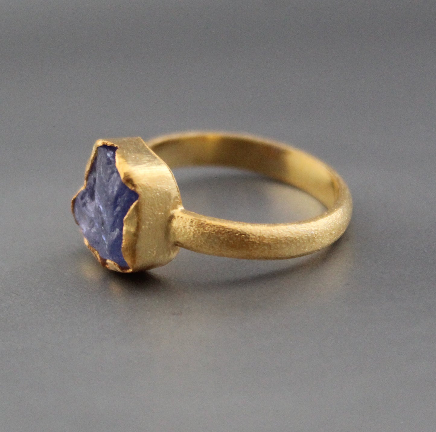 Raw Tanzanite Ring