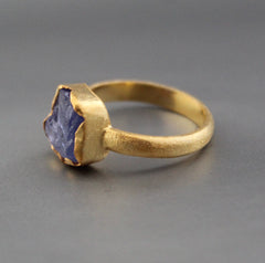 Raw Tanzanite Ring