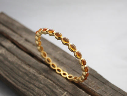 Natural Citrine Bangle, Gold Bangle