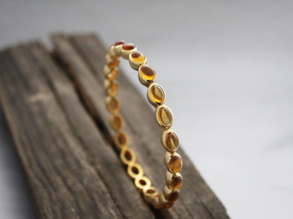 Natural Citrine Bangle, Gold Bangle