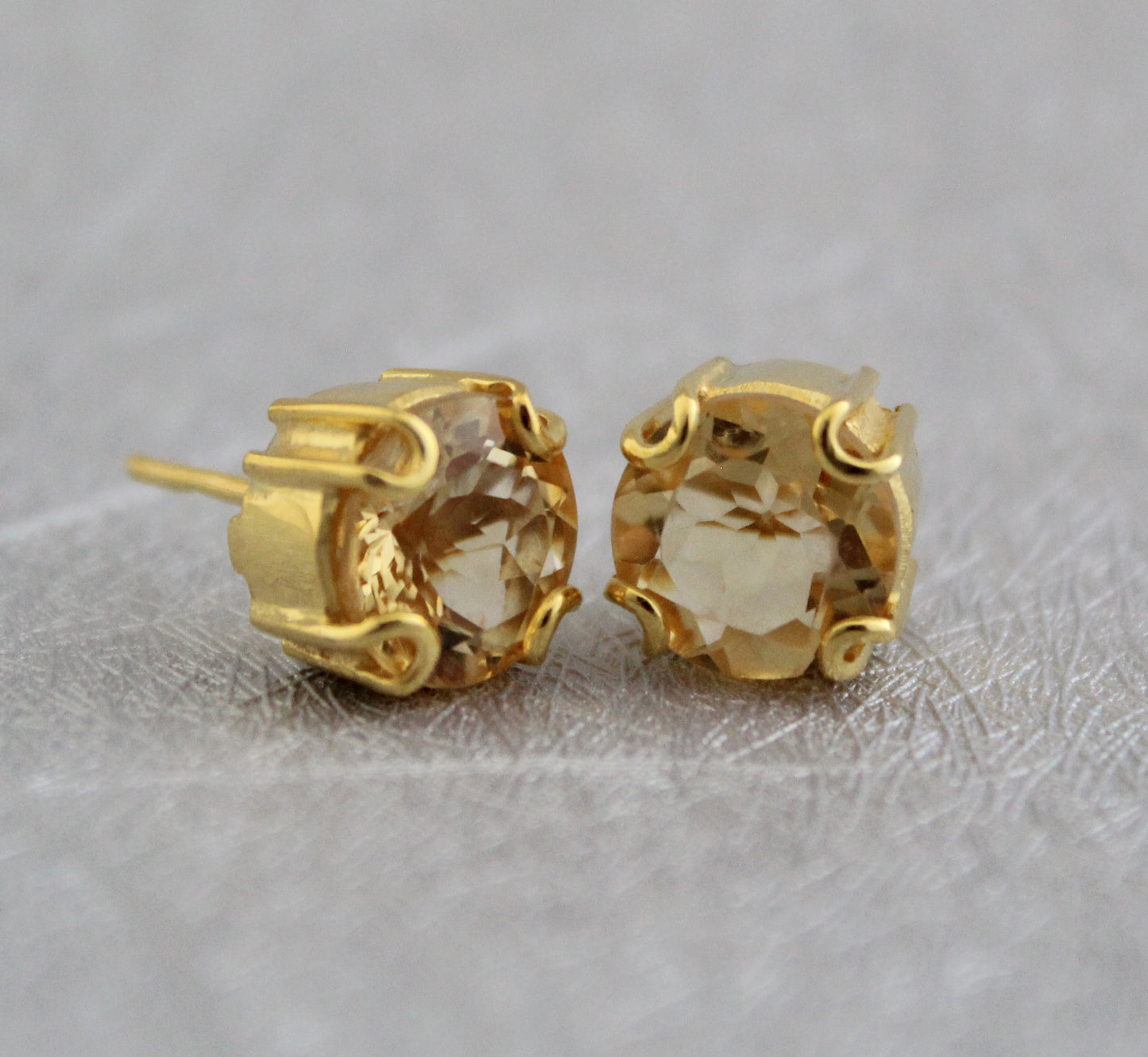 Citrine Stud Earrings