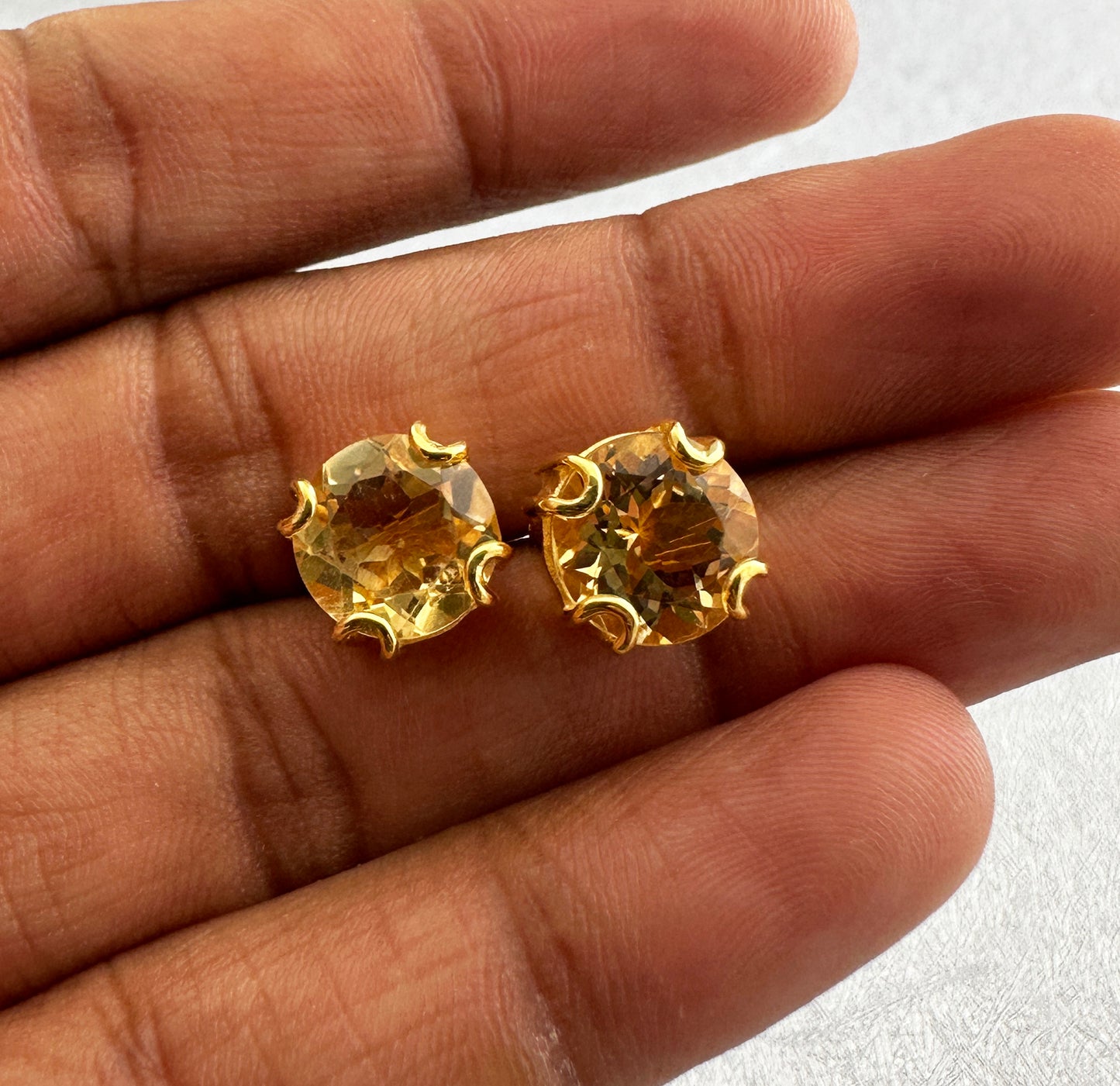 Citrine Stud Earrings