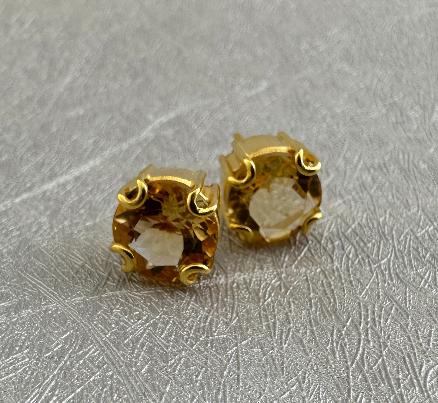 Citrine Stud Earrings