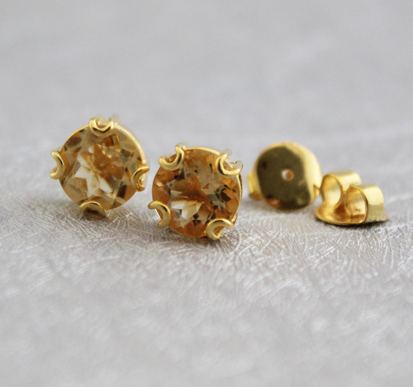 Citrine Stud Earrings