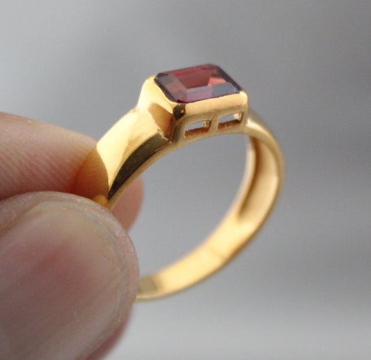 Natural Garnet Ring