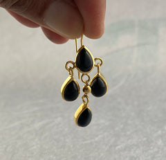 Black Onyx Dangle Earrings