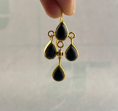Black Onyx Dangle Earrings