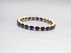 Blue Sapphire Bangle, Birthstone Jewelry