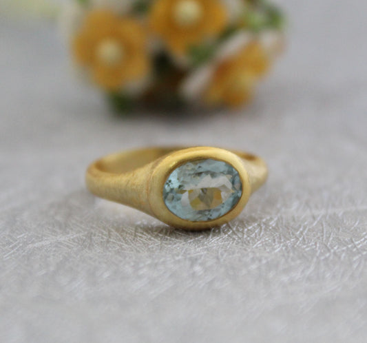 Natural Aquamarine Ring