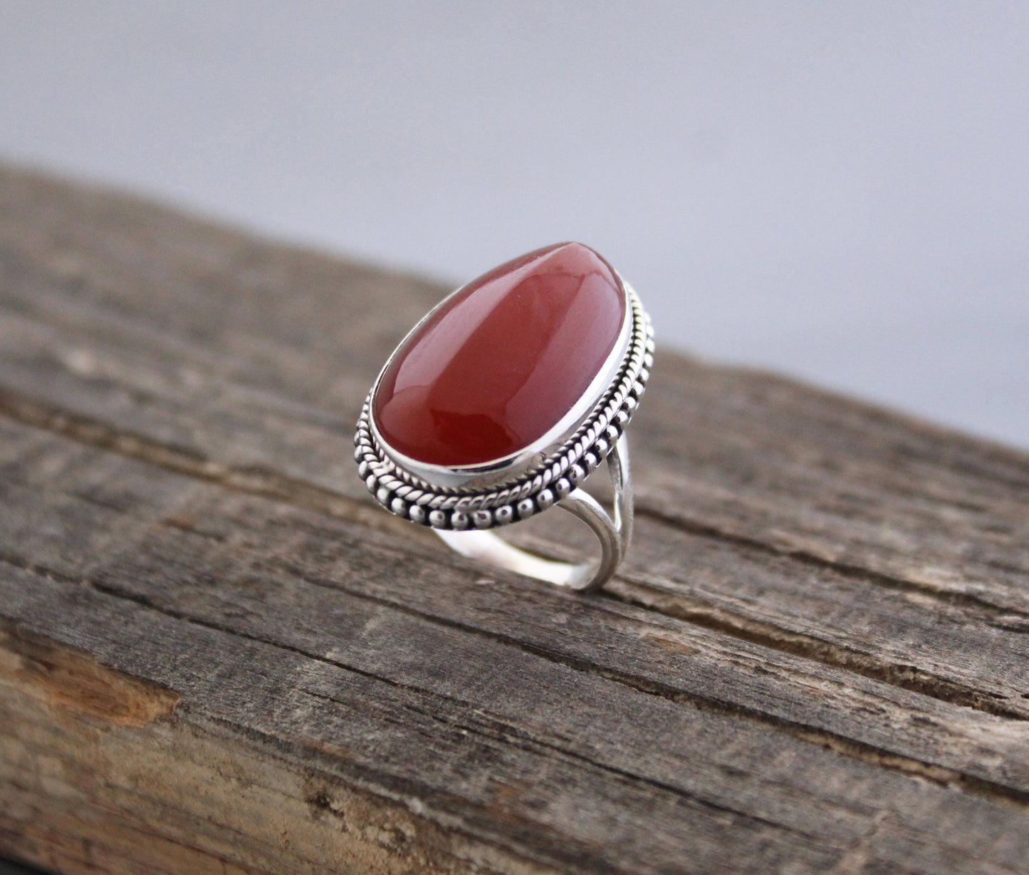 Carnelian Silver Ring