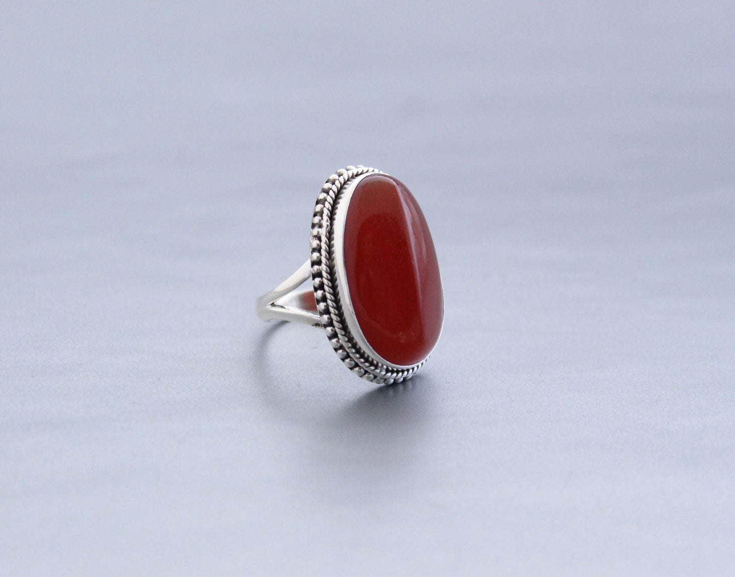 Carnelian Silver Ring