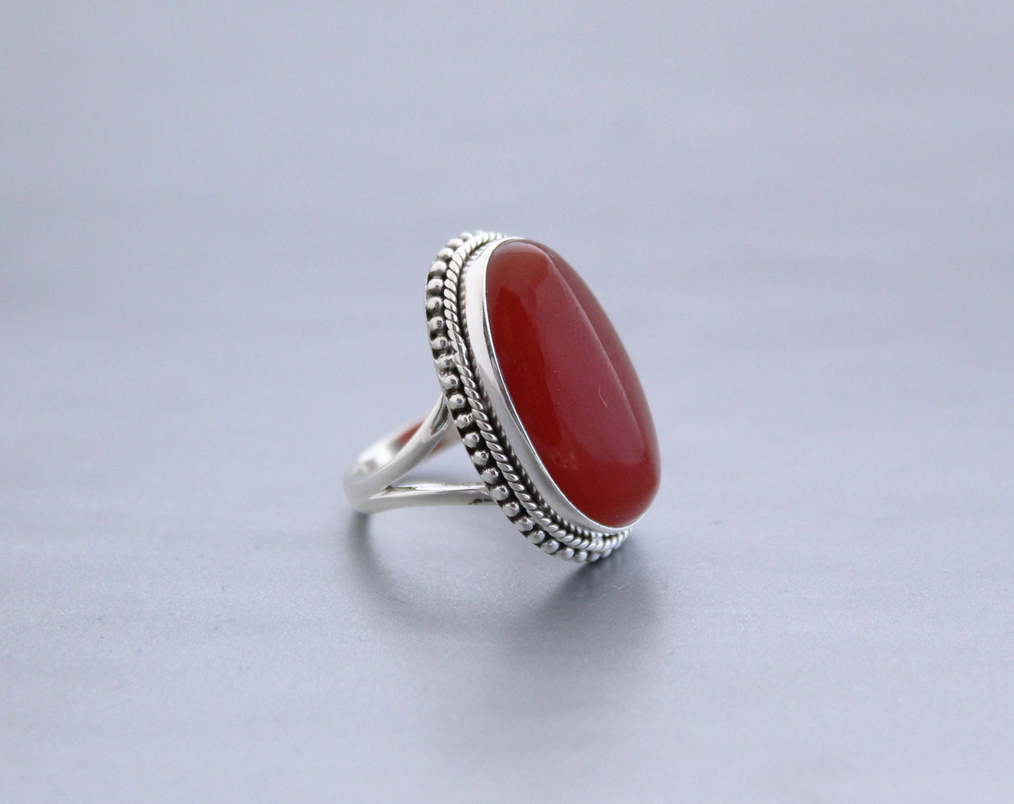 Carnelian Silver Ring