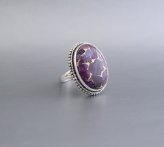 Purple Copper Turquoise Ring