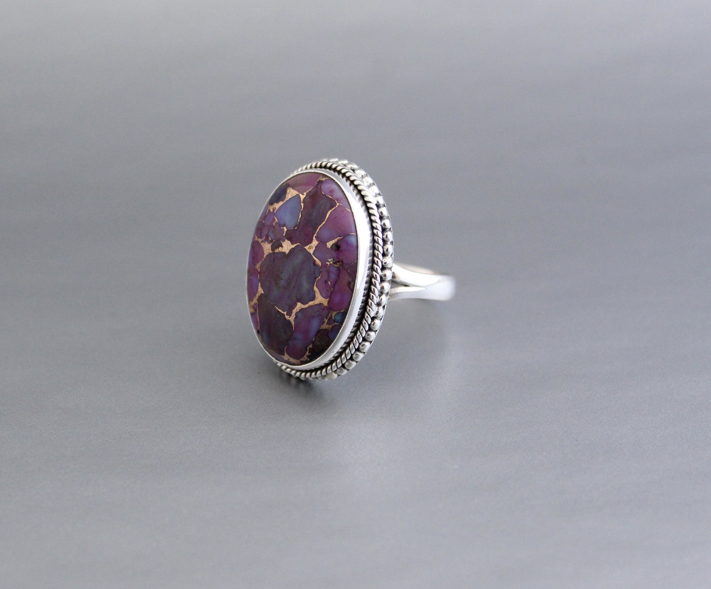 Purple Copper Turquoise Ring