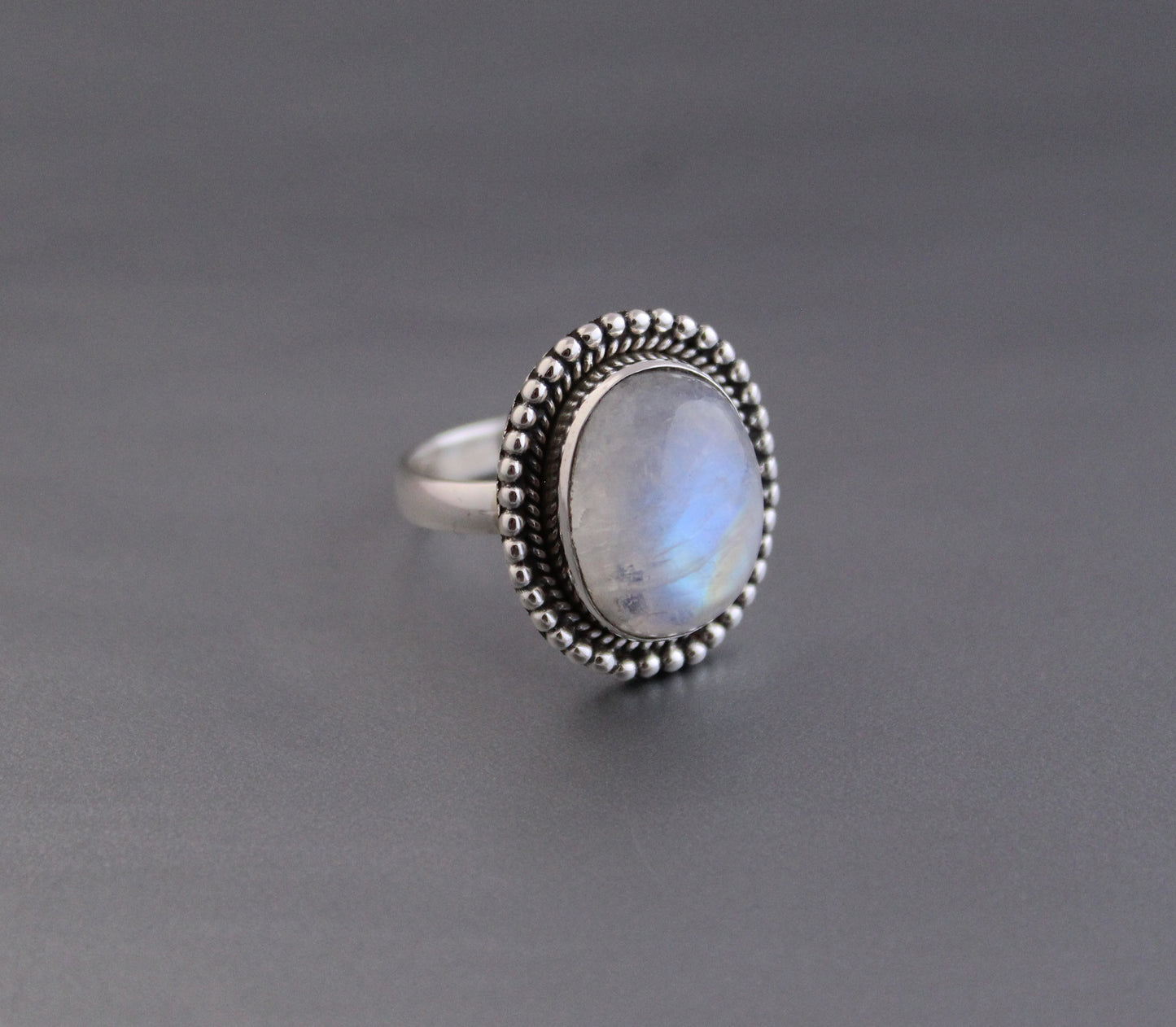 Rainbow Moonstone Ring, Gemstone Ring