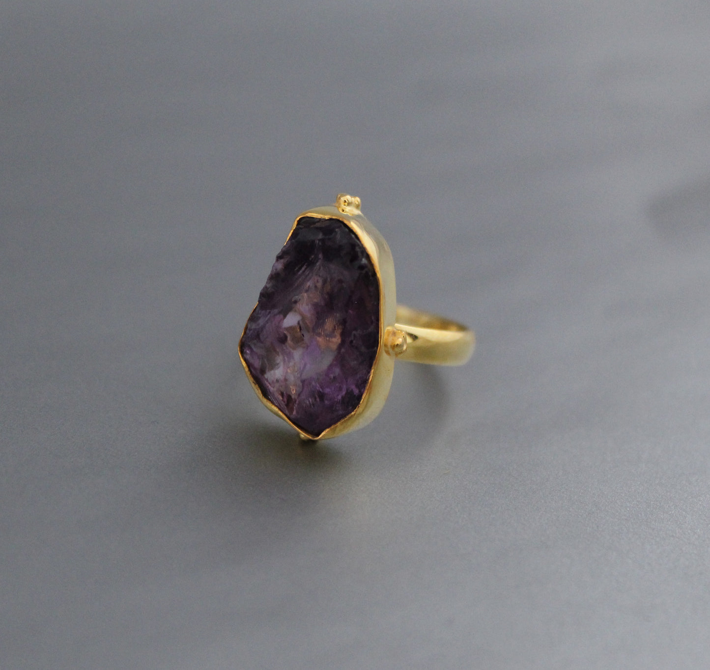 Raw Amethyst Ring