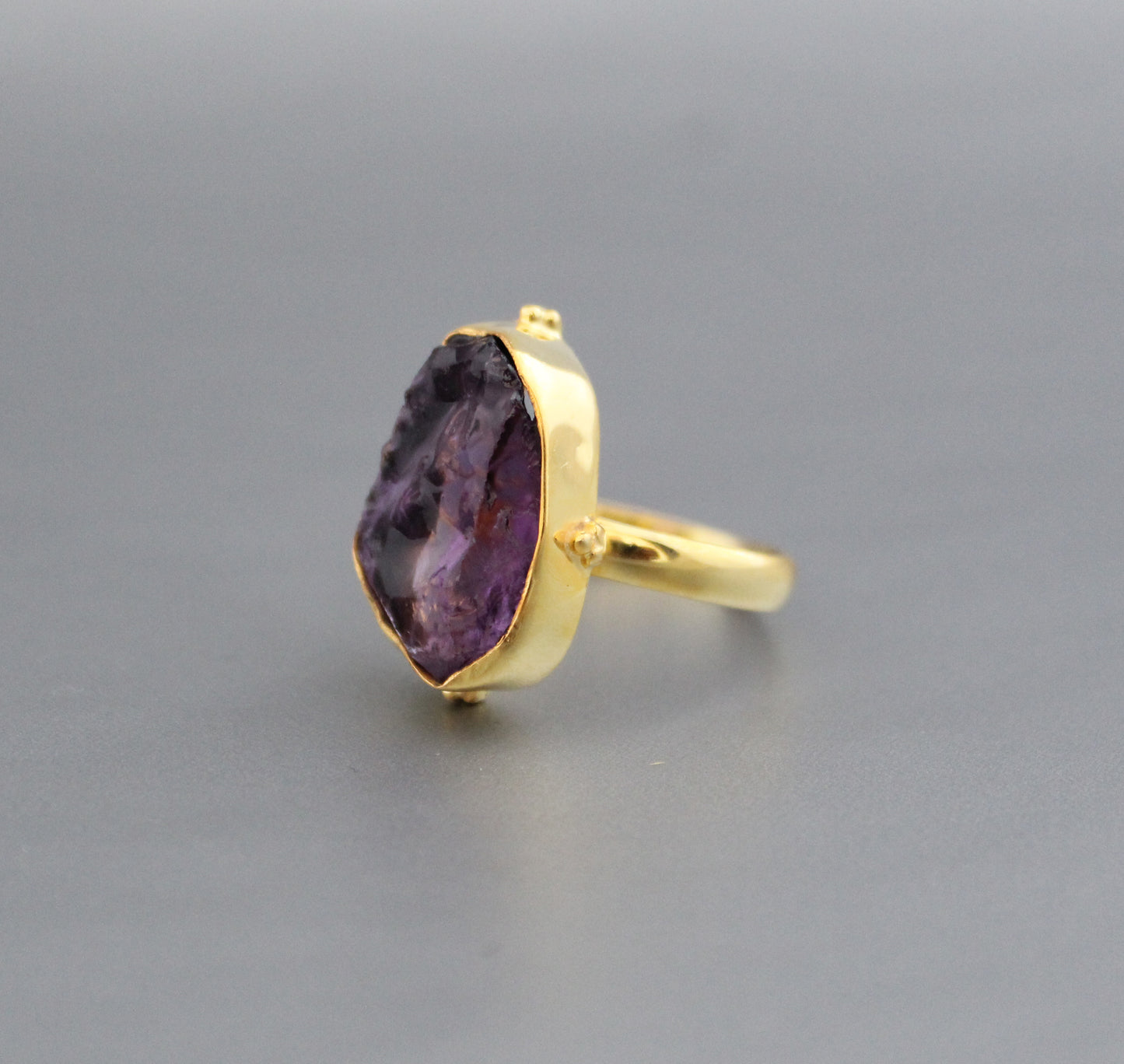 Raw Amethyst Ring