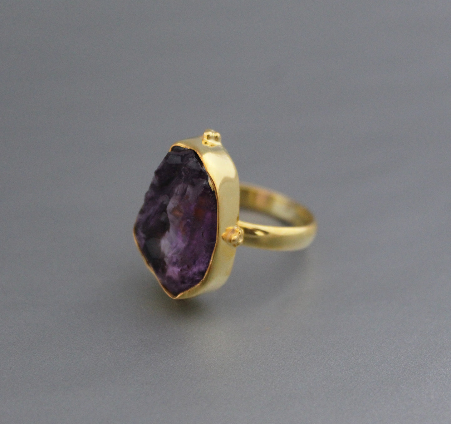 Raw Amethyst Ring