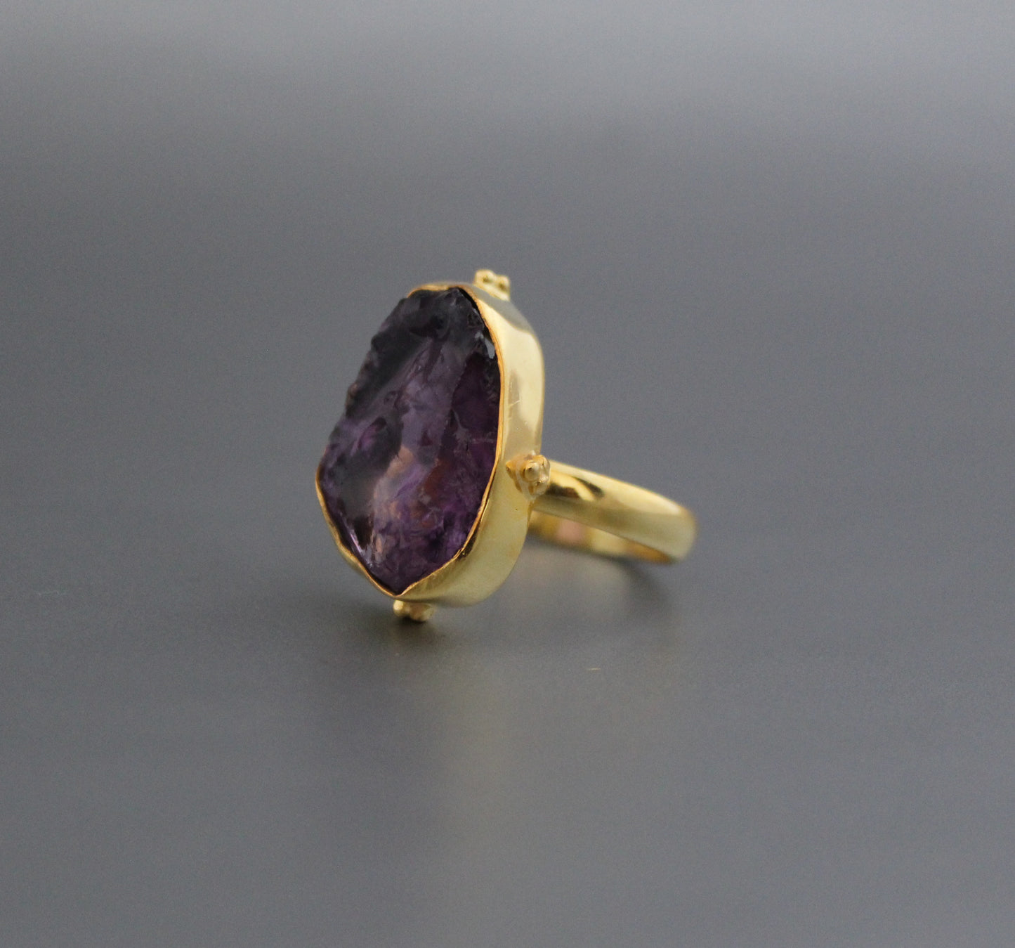 Raw Amethyst Ring