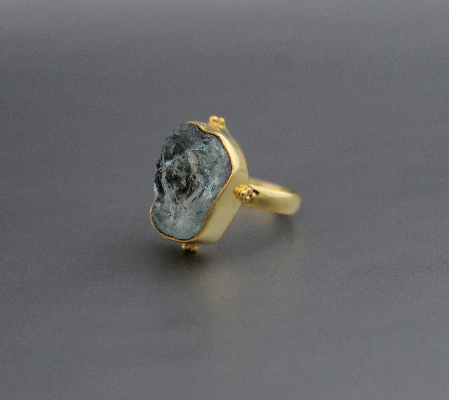 Raw Aquamarine Ring