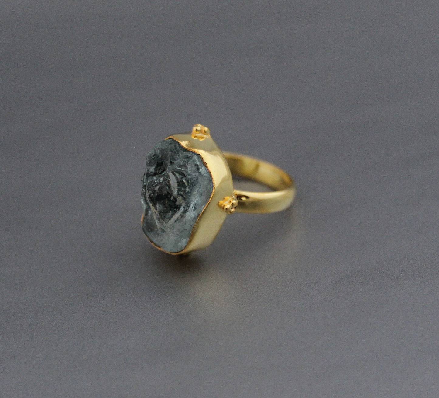 Raw Aquamarine Ring