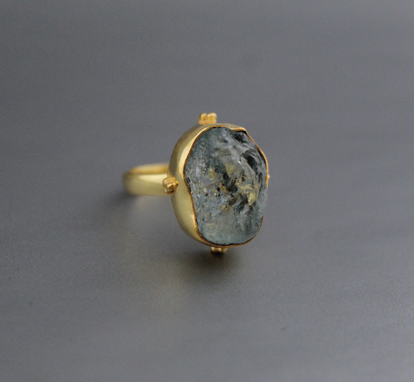 Raw Aquamarine Ring