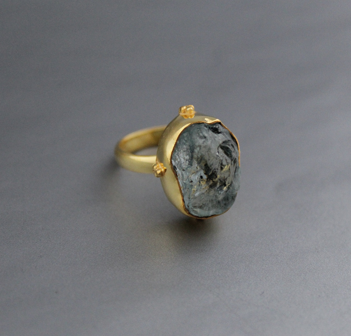 Raw Aquamarine Ring