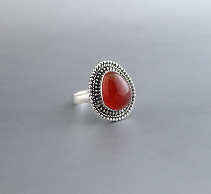 Carnelian  Gemstone Ring