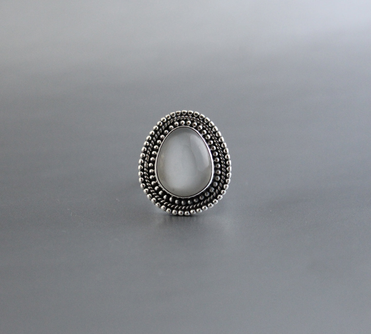 Grey Moonstone Ring