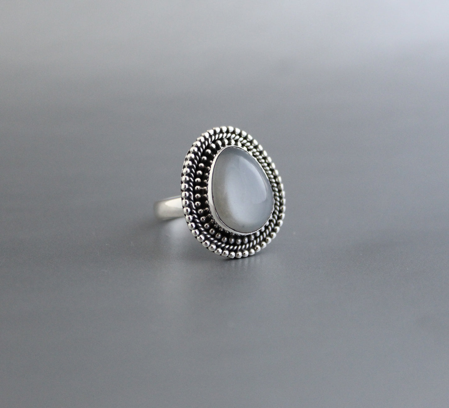 Grey Moonstone Ring