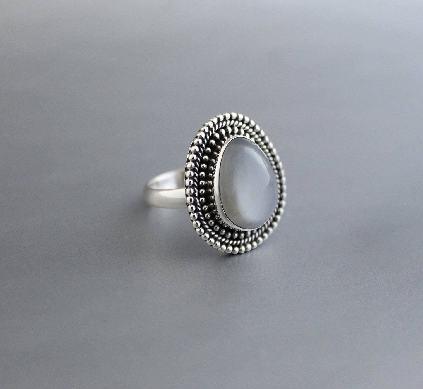 Grey Moonstone Ring