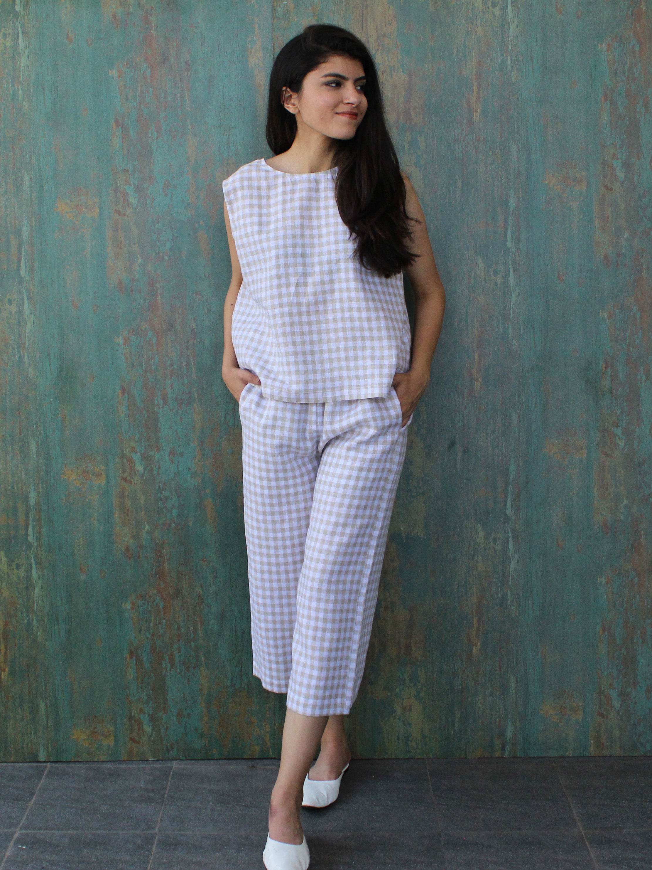 Linen Checks Co-Ord Set