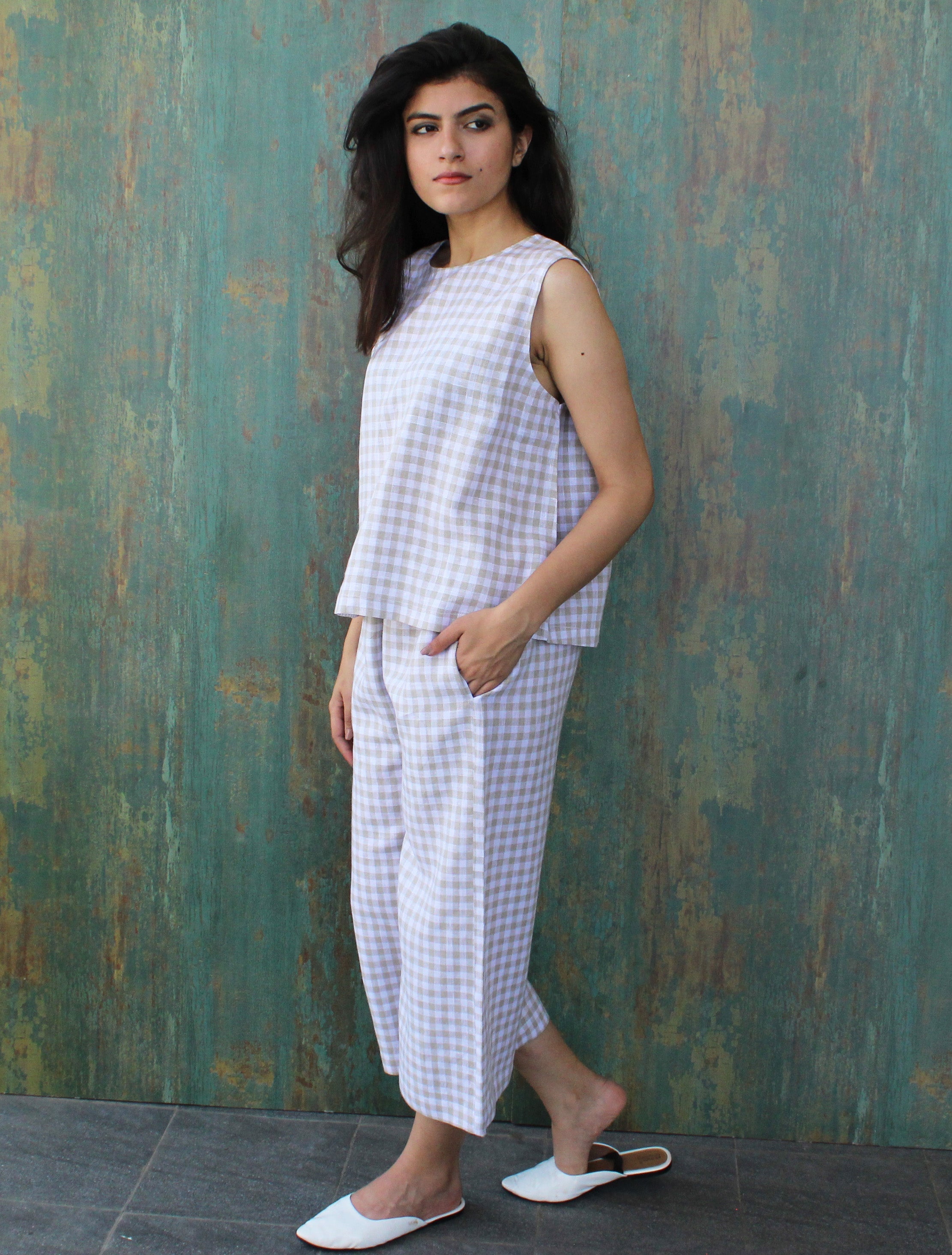 Linen Checks Co-Ord Set