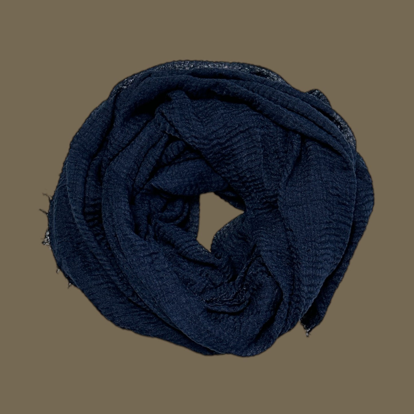 Navy Blue Soft Lightweight Cotton Scarf