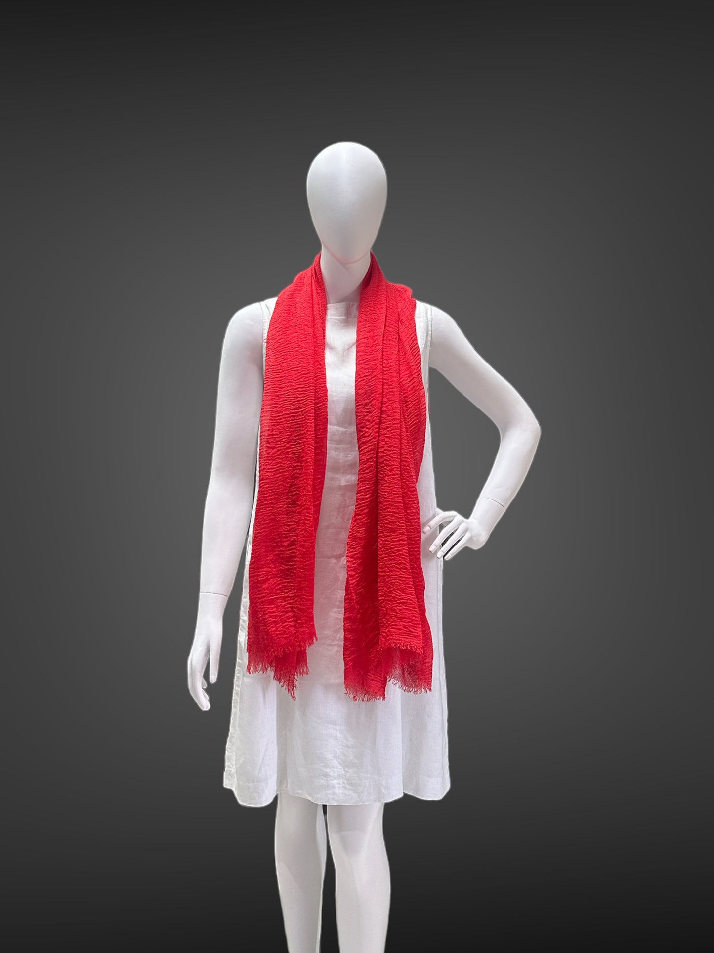 Red Soft Cotton Unisex Scarf