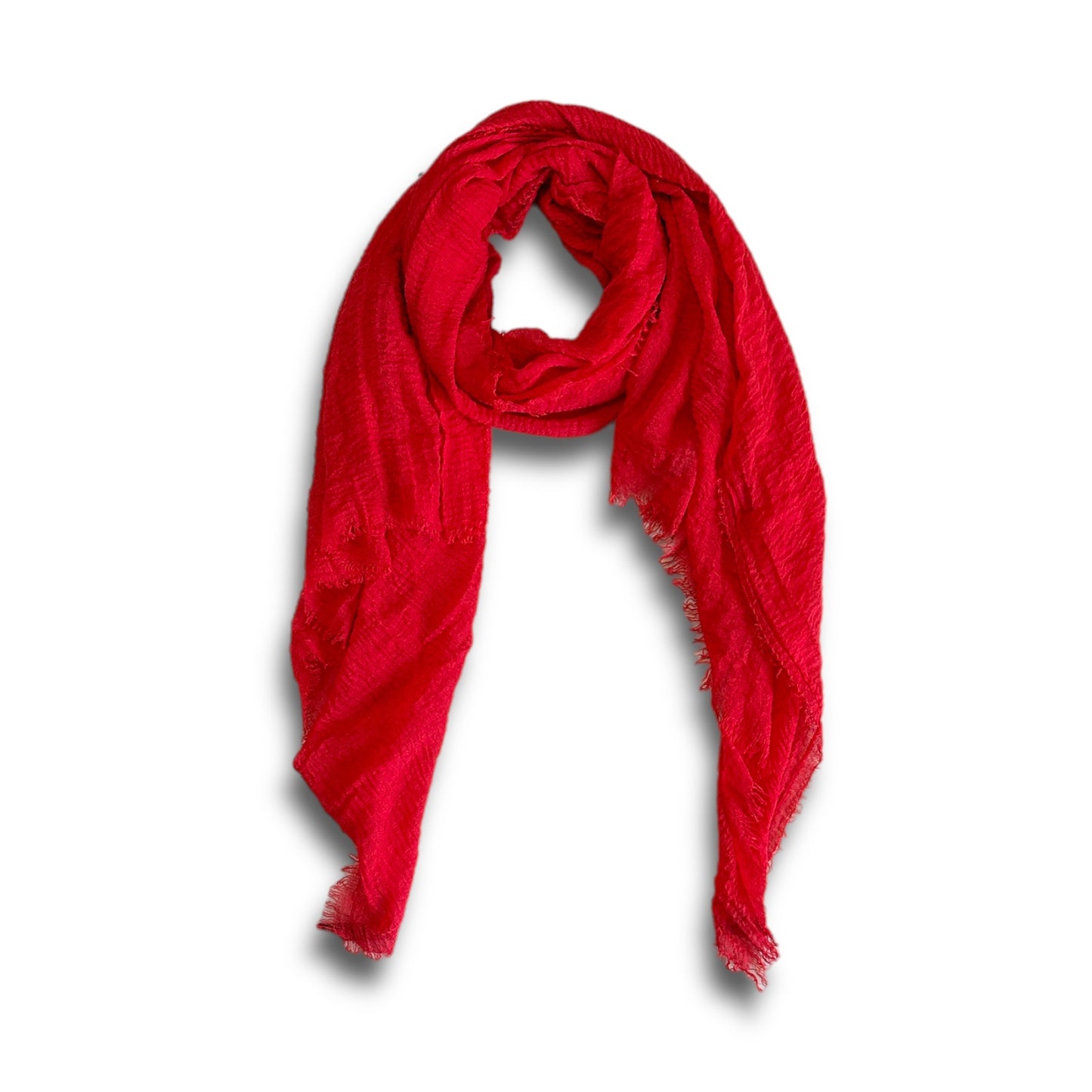 Red Soft Cotton Unisex Scarf