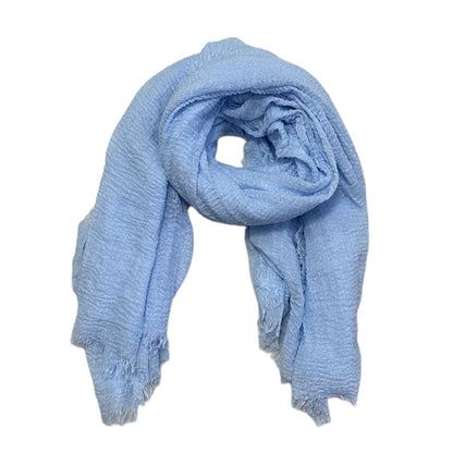 Light Blue Cotton Scarf for Women and Men