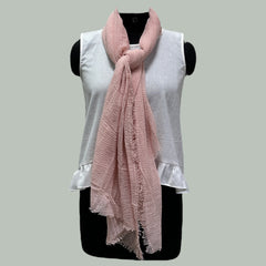 Natural Pink Super Soft Lightweight Cotton Scarf