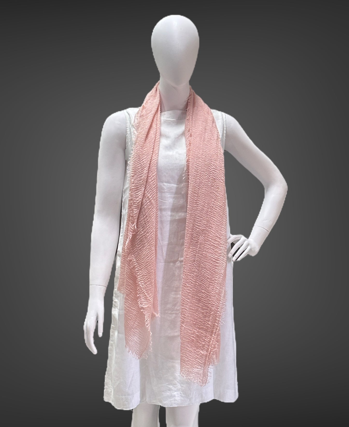 Natural Pink Super Soft Lightweight Cotton Scarf