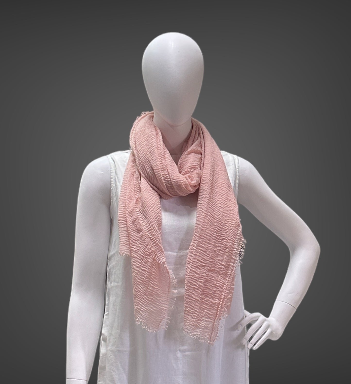 Natural Pink Super Soft Lightweight Cotton Scarf