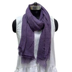 Purple Cotton Neck wrap Lightweight Scarf