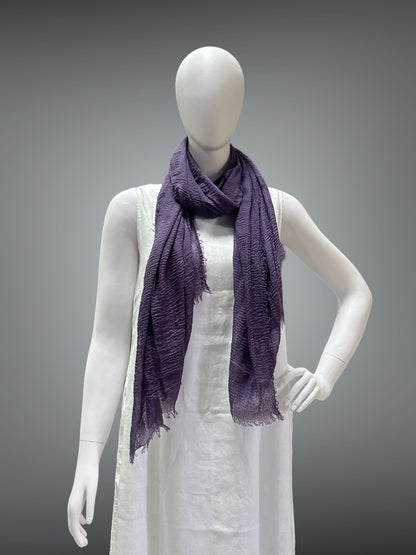 Purple Cotton Neck wrap Lightweight Scarf