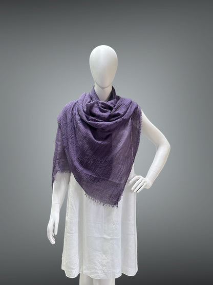 Purple Cotton Neck wrap Lightweight Scarf