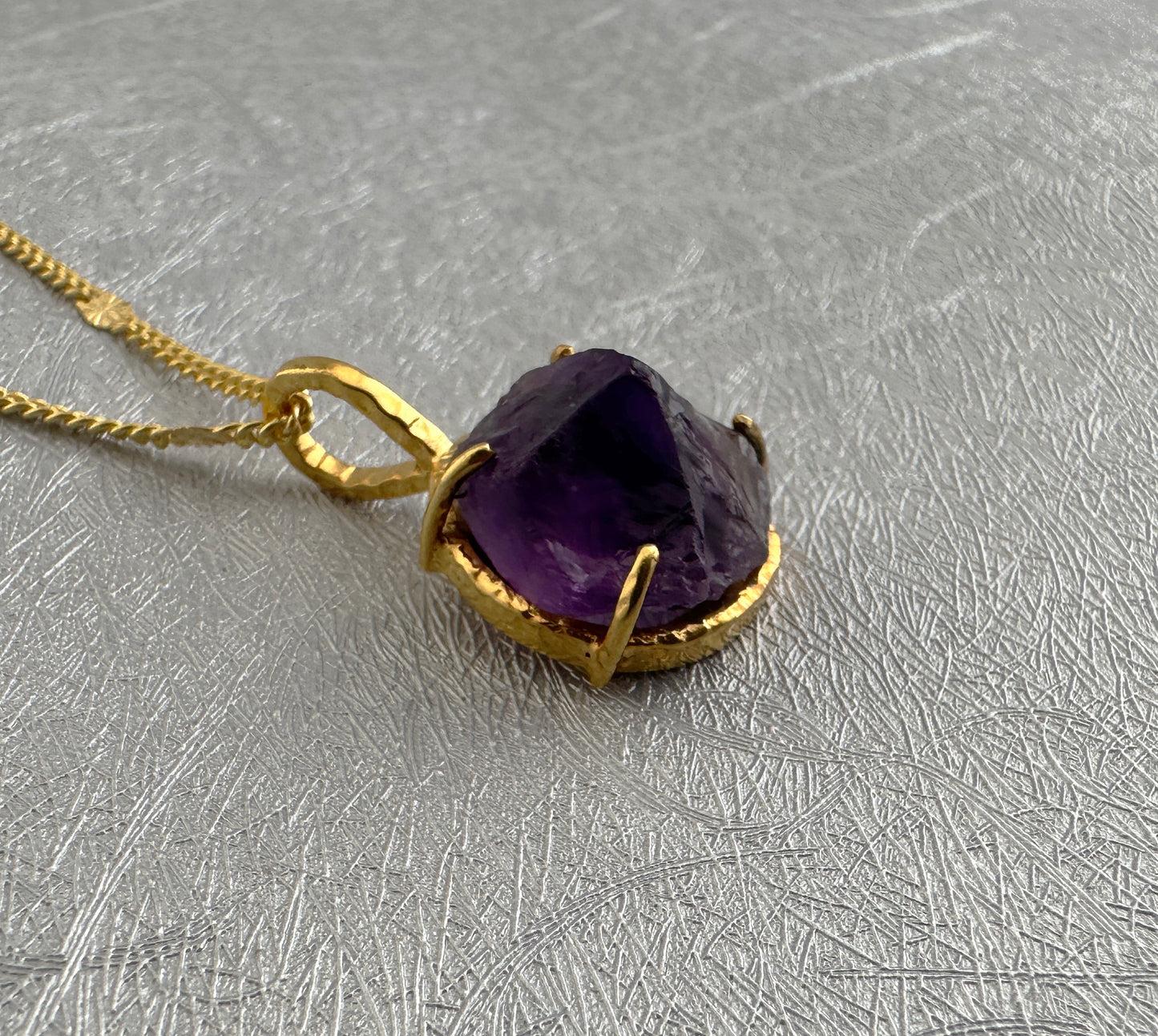 Raw Amethyst Necklace