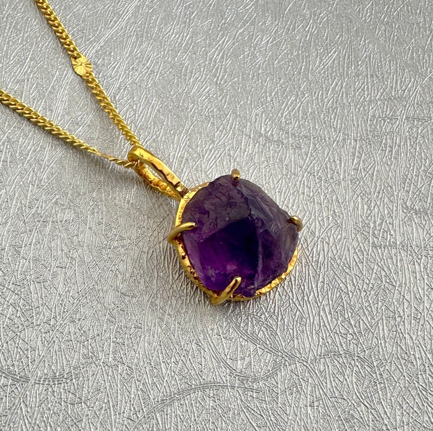 Raw Amethyst Necklace