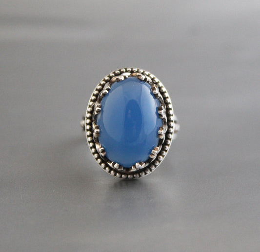 Blue Chalcedony Ring