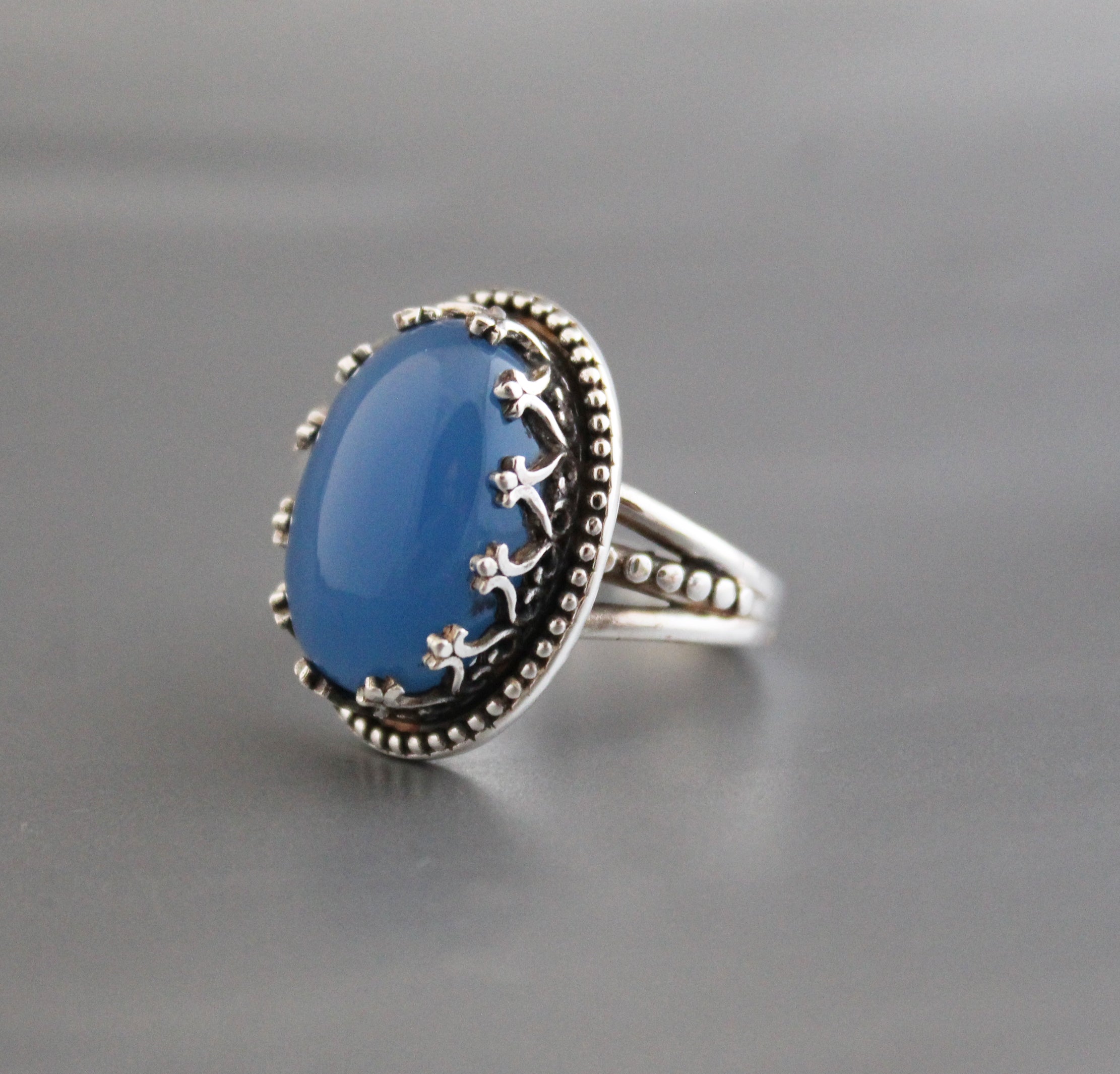 Blue Chalcedony Ring