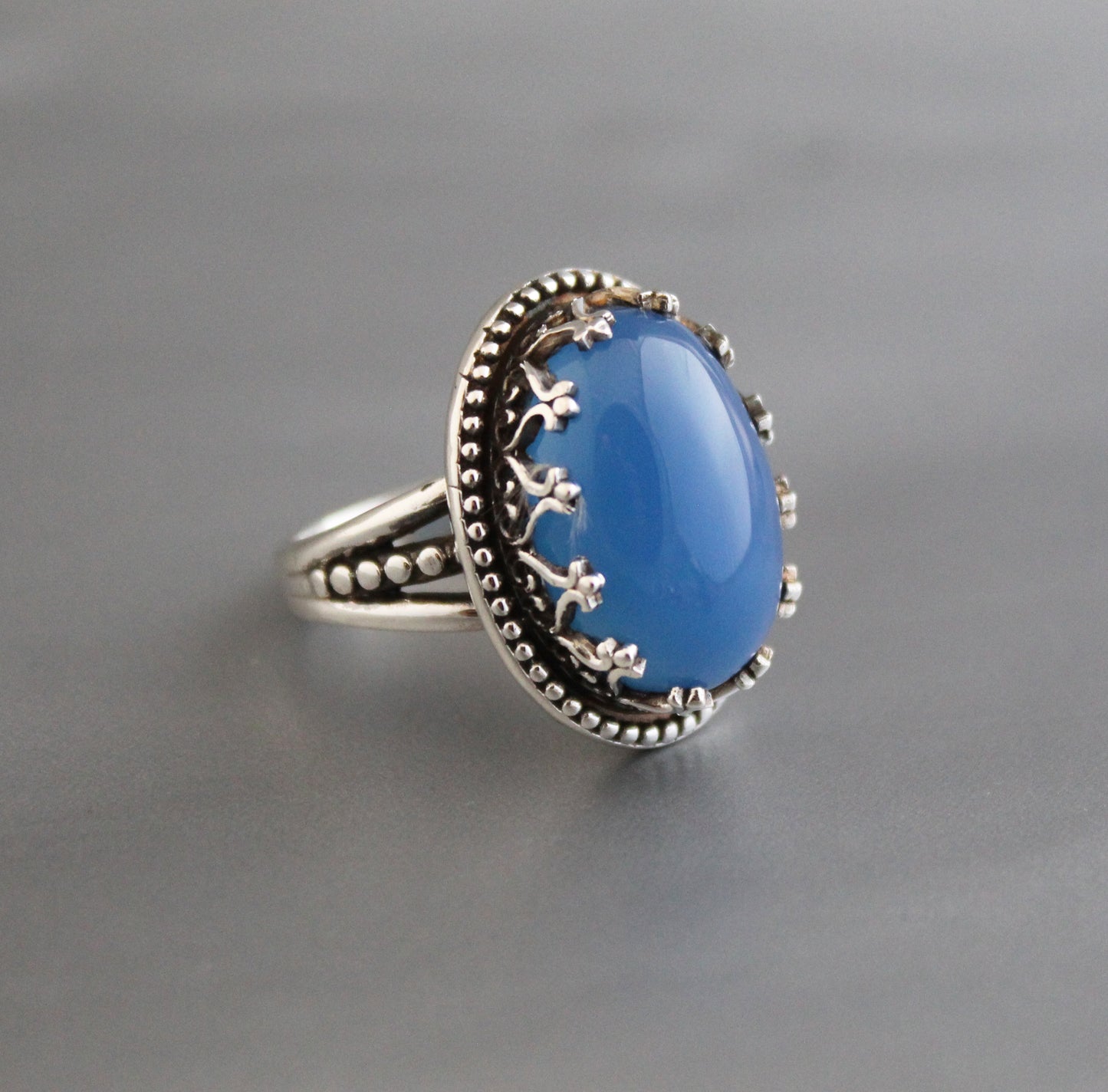 Blue Chalcedony Ring