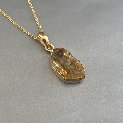 Raw Citrine Necklace