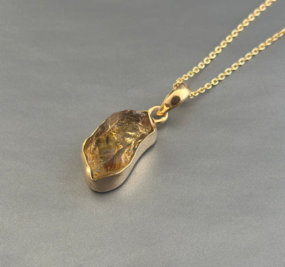 Raw Citrine Necklace